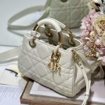Dior The Medium Lady 95.22 Bag Black/White/Grey For Women 9.5in/ 24cm