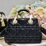 Dior The Medium Lady 95.22 Bag Black/White/Grey For Women 9.5in/ 24cm
