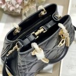 Dior The Medium Lady 95.22 Bag Black/White/Grey For Women 9.5in/ 24cm