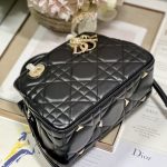 Dior The Medium Lady 95.22 Bag Black/White/Grey For Women 9.5in/ 24cm