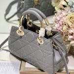 Dior The Medium Lady 95.22 Bag Black/White/Grey For Women 9.5in/ 24cm