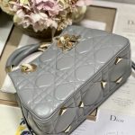 Dior The Medium Lady 95.22 Bag Black/White/Grey For Women 9.5in/ 24cm