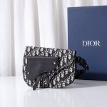 Dior The Saddle Pouch Dior Oblique Jacquard White/Black For Women‎ 9.5in/24cm CD