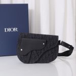 Dior The Saddle Pouch Dior Oblique Jacquard White/Black For Women‎ 9.5in/24cm CD