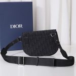 Dior The Saddle Pouch Dior Oblique Jacquard White/Black For Women‎ 9.5in/24cm CD