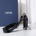 Dior The Saddle Pouch Dior Oblique Jacquard White/Black For Women‎ 9.5in/24cm CD
