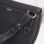 Dior The Saddle Pouch With Border Black/Grey For Women‎ 9.5in/24cm CD