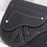 Dior The Saddle Pouch With Border Black/Grey For Women‎ 9.5in/24cm CD