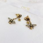 Dior Bee Shape Earrings Gold Tone For Women