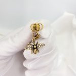 Dior Bee Shape Earrings Gold Tone For Women