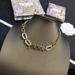Dior Big Chain Choker Gold Tone For Women