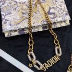 Dior Big Chain Choker Gold Tone For Women