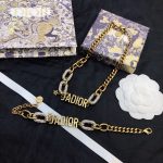 Dior Big Chain Choker Gold Tone For Women