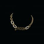 Dior Big Chain Choker Gold Tone For Women