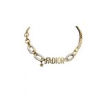Dior Big Chain Choker Gold Tone For Women