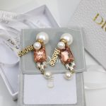 Big Rectangle Twinkle Stone Earrings Gold Tone For Women