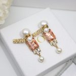 Big Rectangle Twinkle Stone Earrings Gold Tone For Women