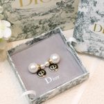 Black CD Circle Earrings Gold Tone For Women