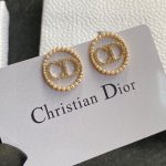 Dior CD Earrings Gold Tone For Women