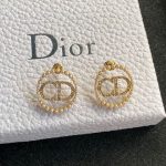 Dior CD Earrings Gold Tone For Women