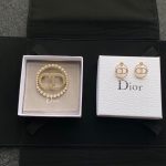 Dior CD Earrings Gold Tone For Women
