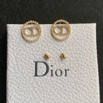 Dior CD Earrings Gold Tone For Women