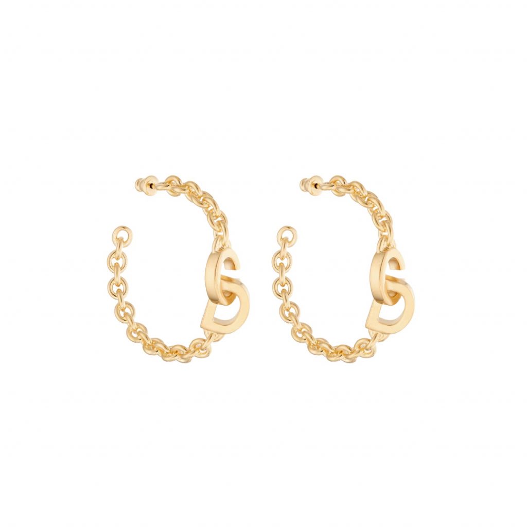 CD Lock Earrings Gold For Women E2315WOMMT_D300