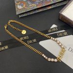 Dior Chain Necklace Gold For Women