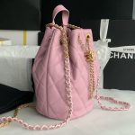 Chanel Gaiera Chain Bucket Pink For Women 7.5in / 19cm AS3211