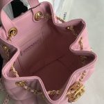 Chanel Gaiera Chain Bucket Pink For Women 7.5in / 19cm AS3211