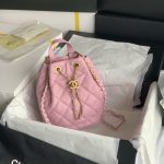 Chanel Gaiera Chain Bucket Pink For Women 7.5in / 19cm AS3211