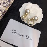 Dior Clair Lune Earrings Gold Tone For Women