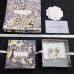 Dior Clair Lune Earrings Gold Tone For Women