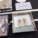 Dior Clair Lune Earrings Gold Tone For Women