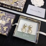 Dior Clair Lune Earrings Gold Tone For Women