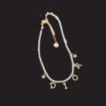 Dior Dangling The Letter D-I-O-R Frame Bracelet Gold Tone For Women