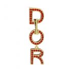 Dior Diamond Tassel Earrings Red For Women