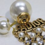 Engraved J-A-D-I-O-R Tassel Earrings Gold Tone For Women