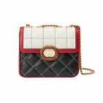 Deco Mini Shoulder Bag Black and white For Women 741457 AAB1V 1265 17.8cm/7inch