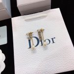 Dior I Shape Earrings Gold Tone For Women