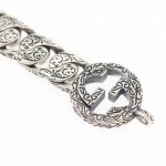 Gucci Interlocking G Chain Bracelet Silver Tone For Men 454285 J8400 0811
