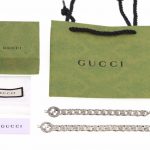 Gucci Interlocking G Chain Bracelet Silver Tone For Men 454285 J8400 0811