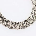Gucci Interlocking G Chain Bracelet Silver Tone For Men 454285 J8400 0811
