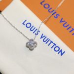 Louis Vuitton Les Ardentes Pendant Necklace Silver Tone For Women Q93652