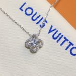 Louis Vuitton Les Ardentes Pendant Necklace Silver Tone For Women Q93652