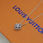 Louis Vuitton Les Ardentes Pendant Necklace Silver Tone For Women Q93652
