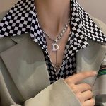 Dior Letter Necklace Silver For Women
