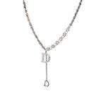 Dior Letter Necklace Silver For Women