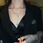 Dior Letter Necklace Silver For Women