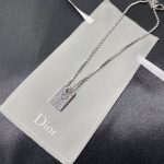 Dior Letter Necklace Silver For Women
